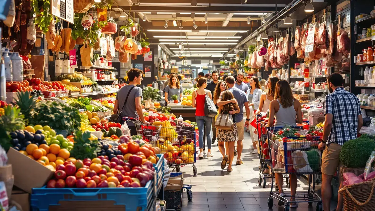 Een Portugese supermarkt trekt de menigte aan met winkelwagens vol voor slechts €40